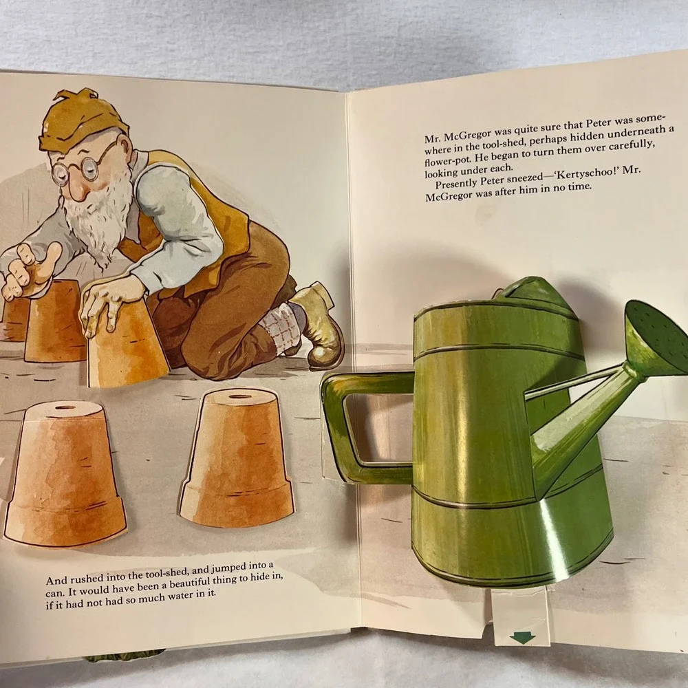 1985 Peter Rabbit Pop-Up Book Beatrix Potter F. Warne Vintage Hardcover Pop Up
